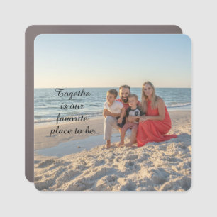 Personalized Family Photo Magnet – Holiday Quote “