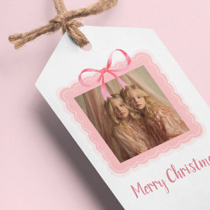 Personalized Family Photo Merry Christmas Gift Tag