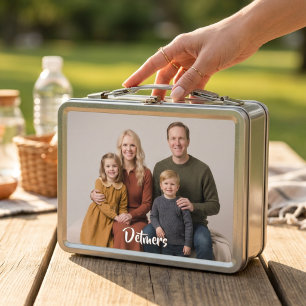 Personalized Family Photo Metal Lunchbox