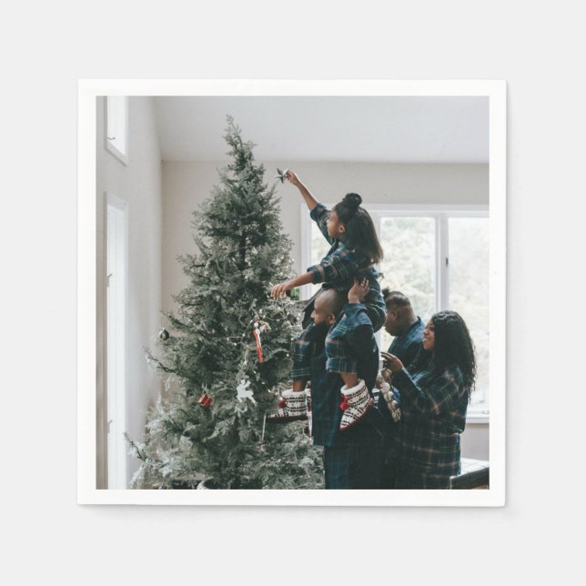 Personalized Family Photo  Napkins (Front)