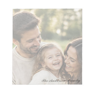 Personalized Family Photo Notepad Full Photo