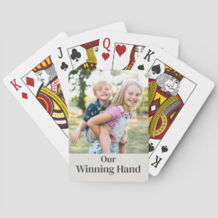 Personalized Family Photo Our Winning Hand Playing Poker Cards