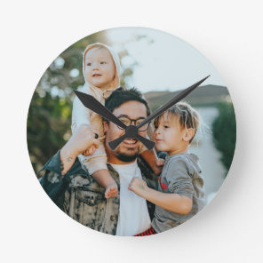 Personalized Family Photo Round Clock