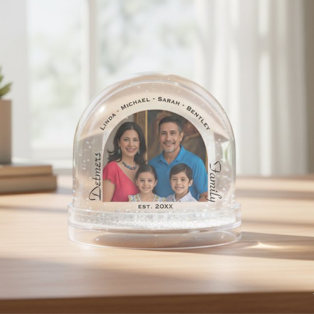  Personalized Family Photo Snow Globe (Personalized Family Photo Snow Globe)