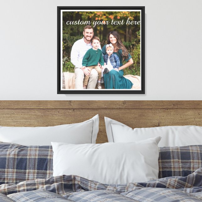 Personalized Family Photo Stretched Canvas Print (Insitu(Bedroom))