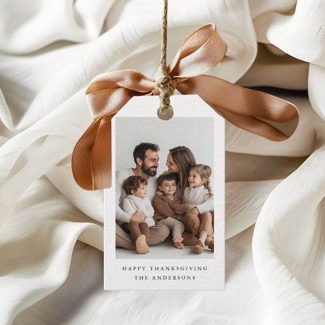 Personalized Family Photo Thanksgiving  Gift Tags (Creator Uploaded)