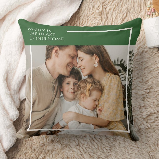 Personalized Family Photo Throw Pillow (Blanket)