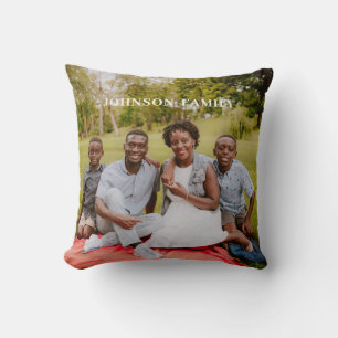 Personalized Family Photo Throw Pillow