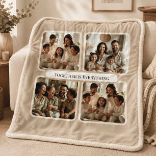 Personalized Family Photo-Together Is Everything Sherpa Blanket