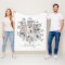 Personalized family photo tree fleece blanket