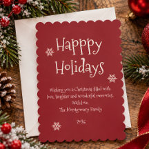 Personalized Family Photo Vintage Christmas