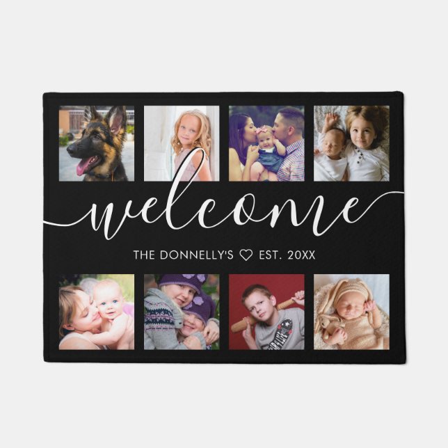 Personalized Family Photo Welcome Doormat (Front)