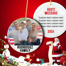 Personalized family photo with custom message.