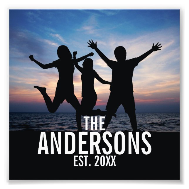 Personalized Family Photo with Family Name (Front)