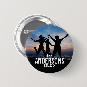 Personalized Family Photo with Family Name Button
