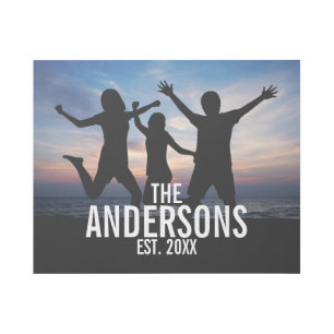 Personalized Family Photo with Family Name Gallery Wrap