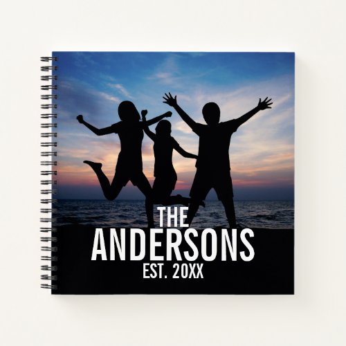 Personalized Family Photo with Family Name Notebook