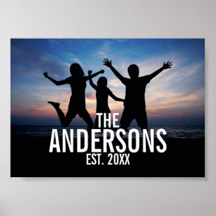 Personalized Family Photo with Family Name Poster