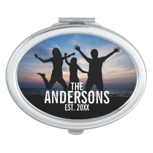 Personalized Family Photo with Family Name Vanity Mirror