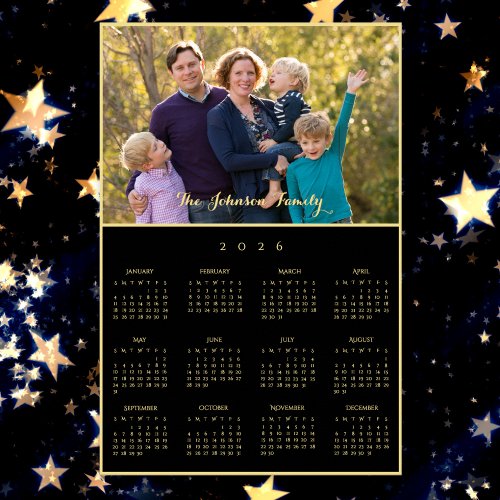 Personalized Family Photo Yearly 2026 Calendar