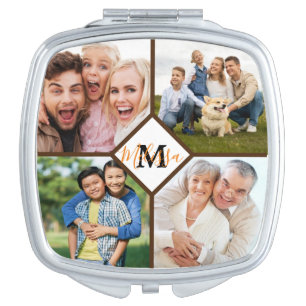 Personalized family photos   compact mirror