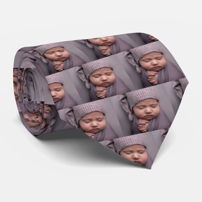 Personalized Family Photos Custom Create your own Neck Tie (Rolled)
