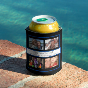 Personalized Family Photos Gifts for Dad Can Cooler