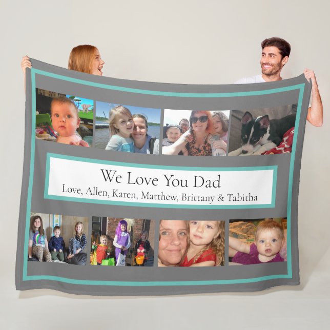 Personalized Family Photos | Gifts for Dad     Fleece Blanket (In Situ)