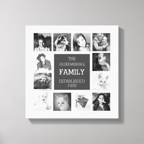 Personalized Family Photos in Collage Canvas Print