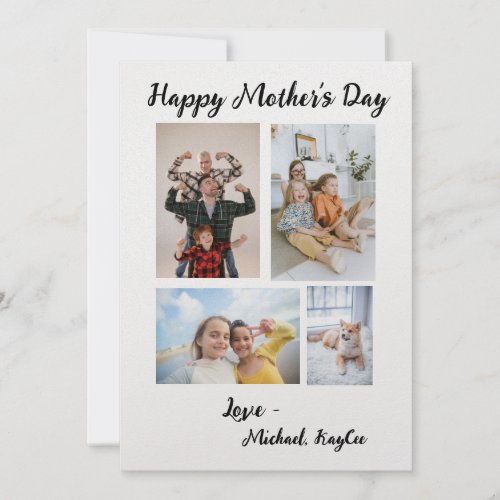 Personalized Family Photos Mothers Day Card