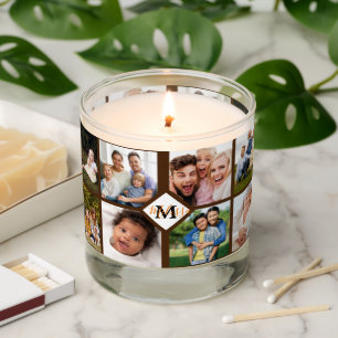 Personalized family photos  scented candle