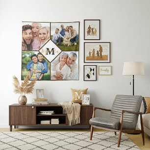 Personalized family photos tapestry