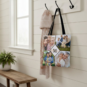 Personalized family photos tote bag