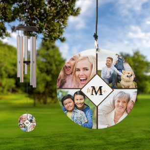 Personalized family photos wind chime