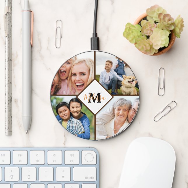 Personalized family photos   wireless charger  (Desk)