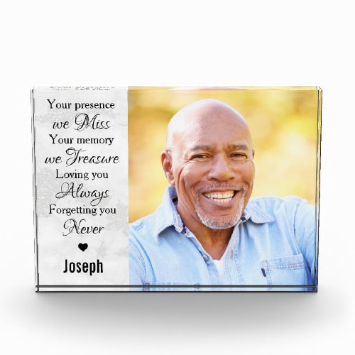 Personalized Family Picture Memorials Keepsake Photo Block