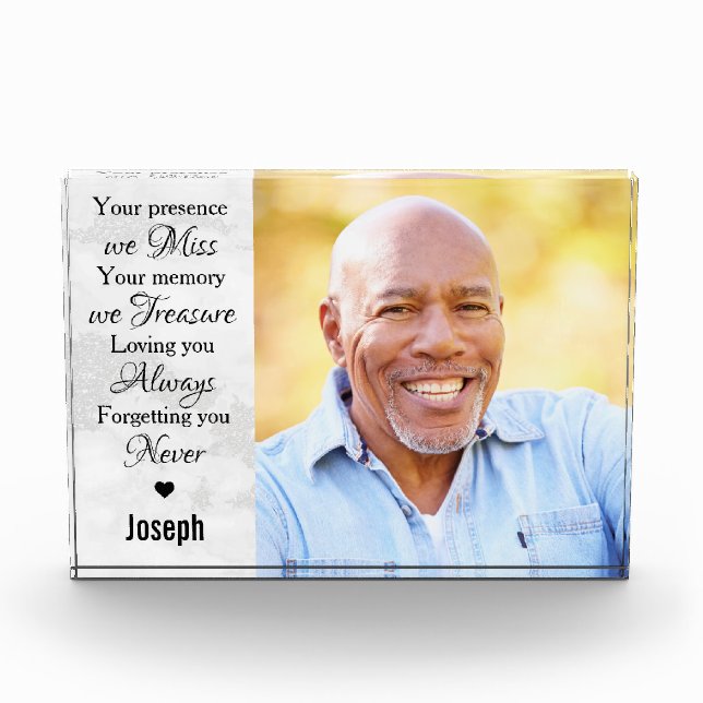 Personalized Family Picture Memorials Keepsake Photo Block (Front)
