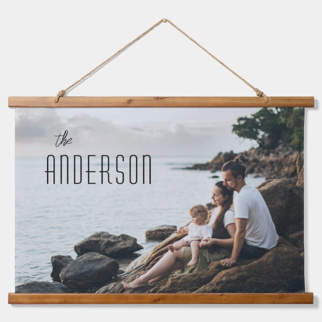 Personalized family picture photo print poster hanging tapestry (Front)