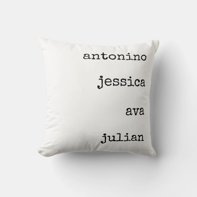 Personalized Family Pillow (Front)