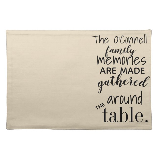 Personalized Family Placemat (Front)