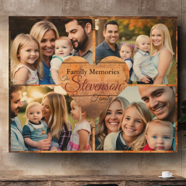 Personalized Family Portrait Country Wood Wall Art (Creator Uploaded)