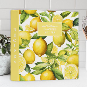 Personalized Family Recipe 3 Ring Binder