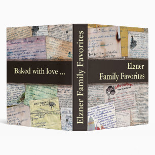 Personalized family recipe binder