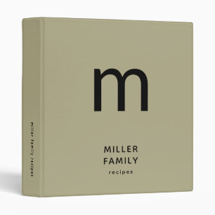 Personalized Family Recipe Binder with Monogram