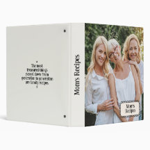 Personalized Family Recipe Binder with Photo