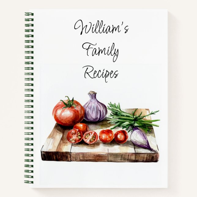 Personalized Family Recipe Book (Front)