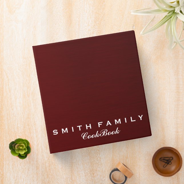 Personalized Family Recipe Cookbook 3 Ring Binder (In Situ)