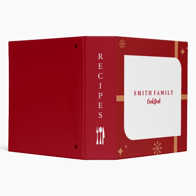 Personalized Family Recipe Cookbook 3 Ring Binder (Background)