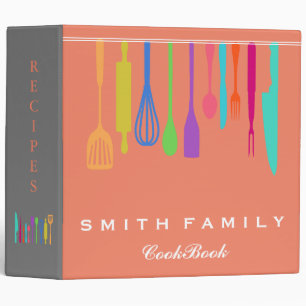 Personalized Family Recipe Cookbook 3 Ring Binder