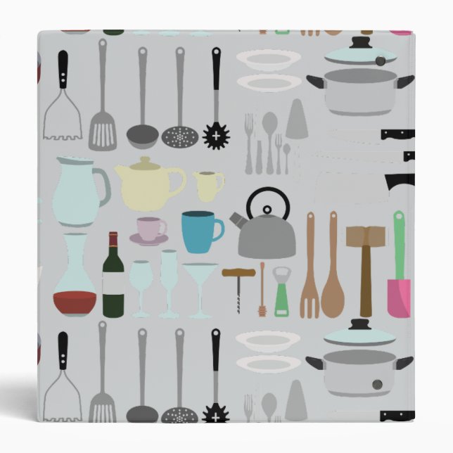 Personalized Family Recipe Cookbook 3 Ring Binder (Back)